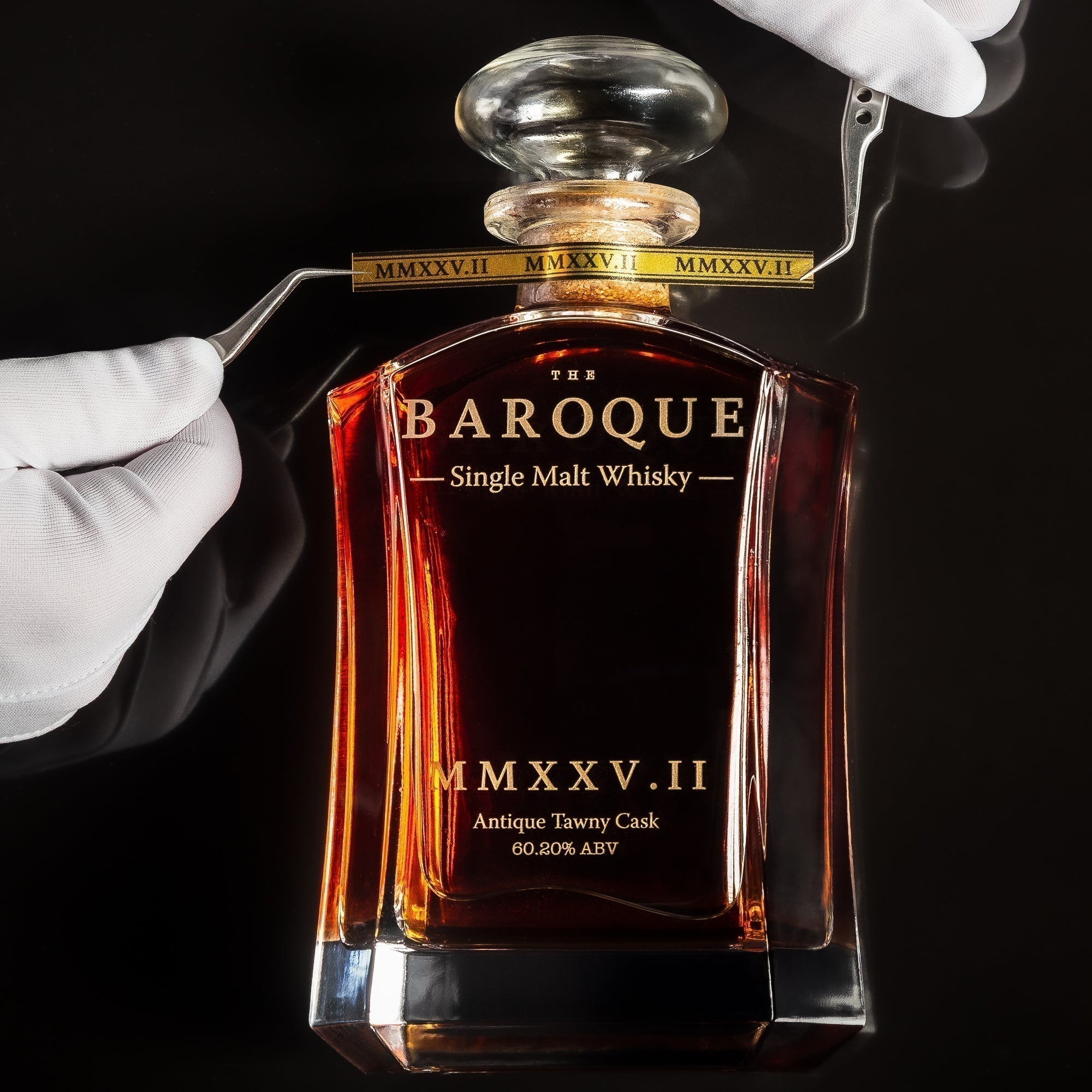 Baroque MMXXV.II Antique Tawny Cask single malt whisky — objects designed to age gracefully