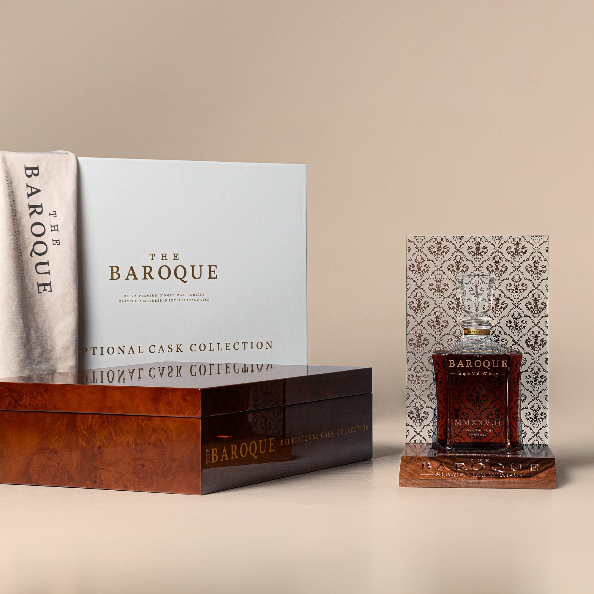 Baroque MMXXV Edition II Antique Tawny Cask, Australian ultra-premium Single Malt whisky decanter